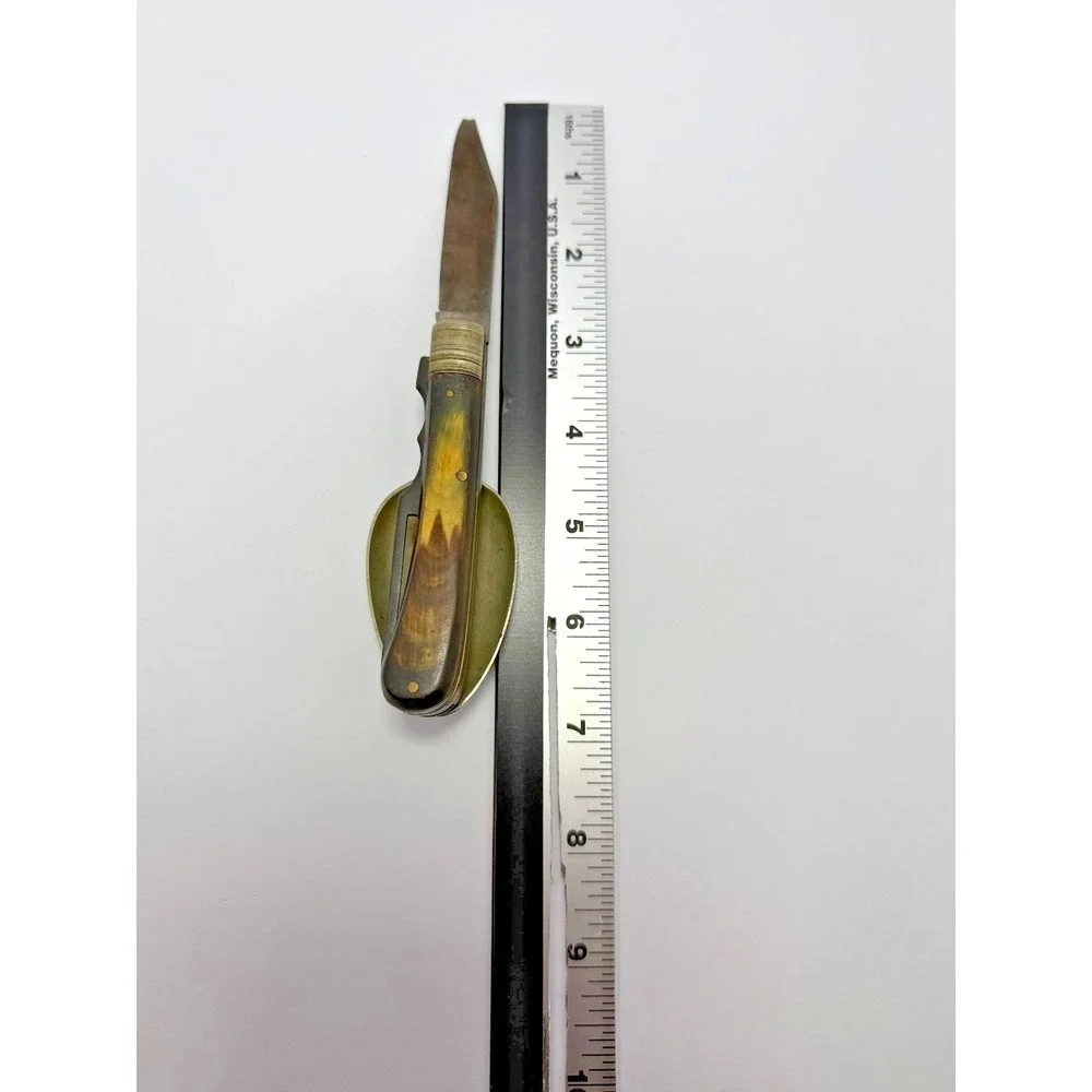 Antique A.W. Wadsworth Germany 3 Piece Hobo Knife Fork Spoon Corkscrew